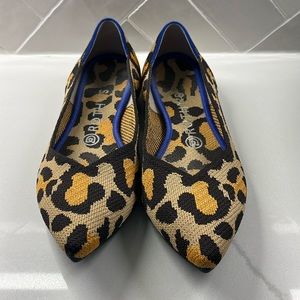 Rothy’s leopard size 8.5 The Point retired cat pattern